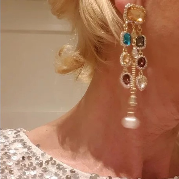 Multi-Colored Dangle Earrings - Picture 8 of 11